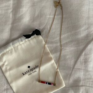 Gold Kate spade bar necklace